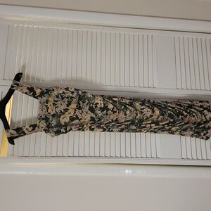 Maurices Floral Maxi Dress in Black and Cream